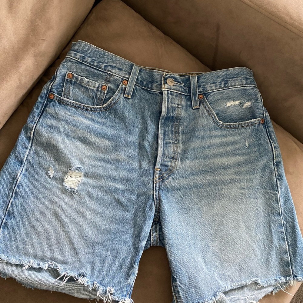 Levi Distressed Denim Shorts